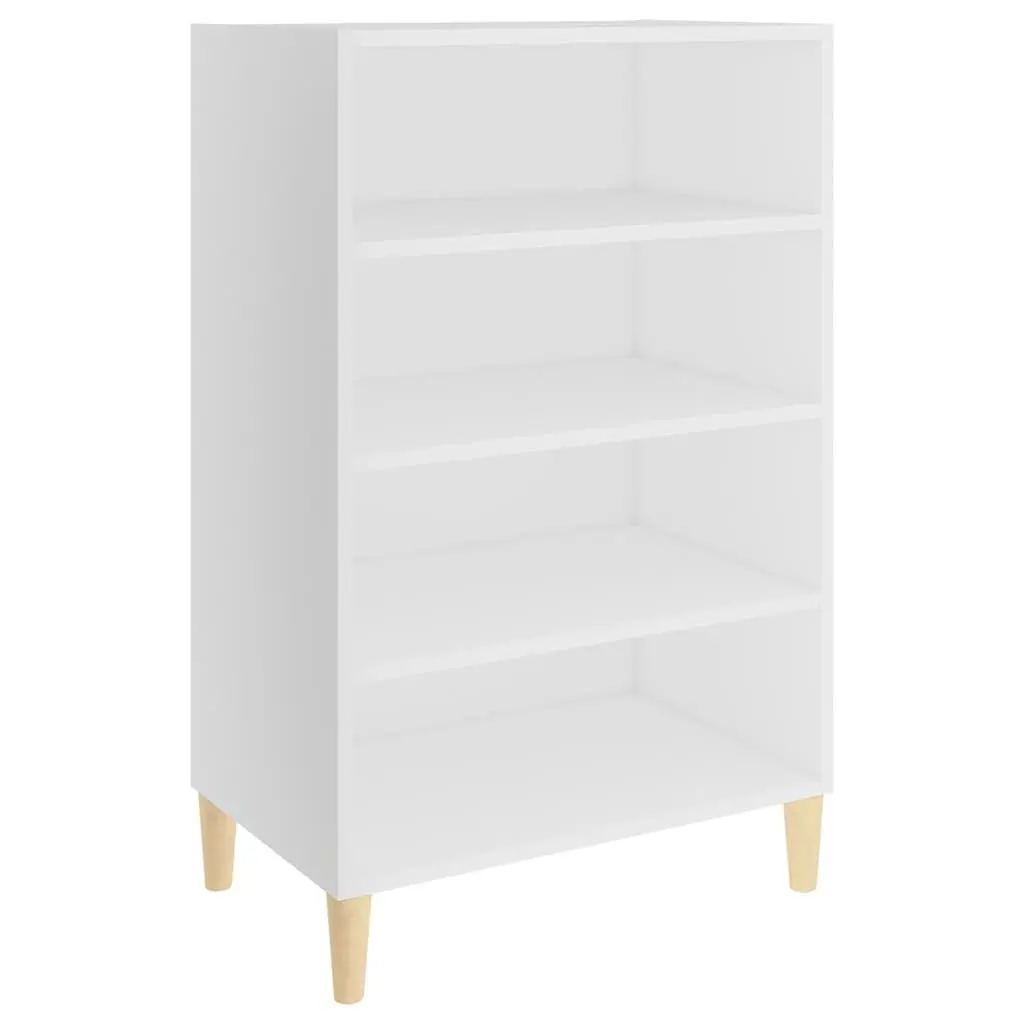 Sideboard Storage Cabinet 4 Shelves Living Room Engineered Wood White