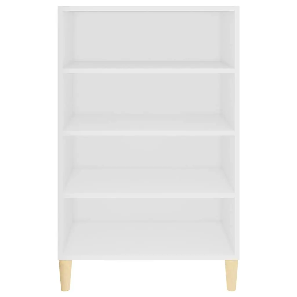 Sideboard Storage Cabinet 4 Shelves Living Room Engineered Wood White