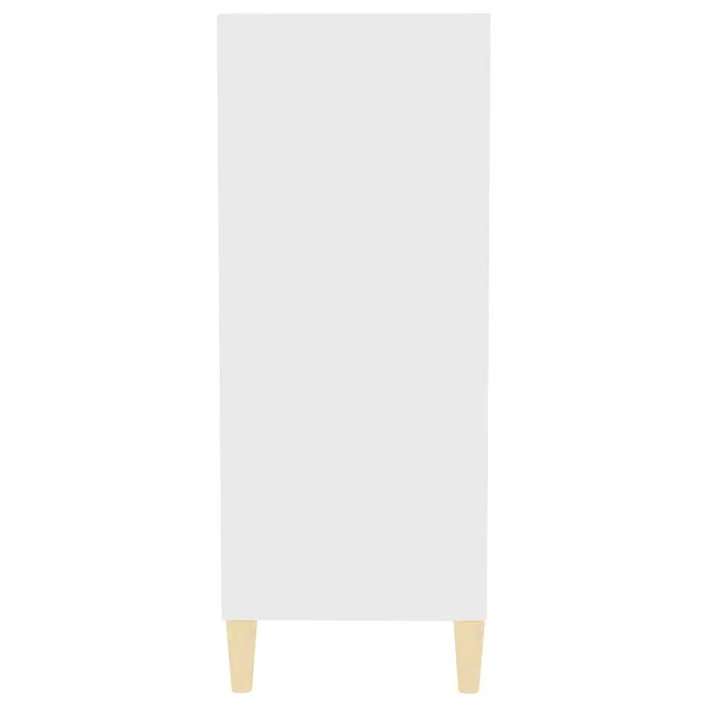 Sideboard Storage Cabinet 4 Shelves Living Room Engineered Wood White