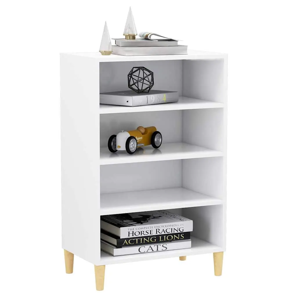 Sideboard Storage Cabinet 4 Shelves Living Room Engineered Wood White