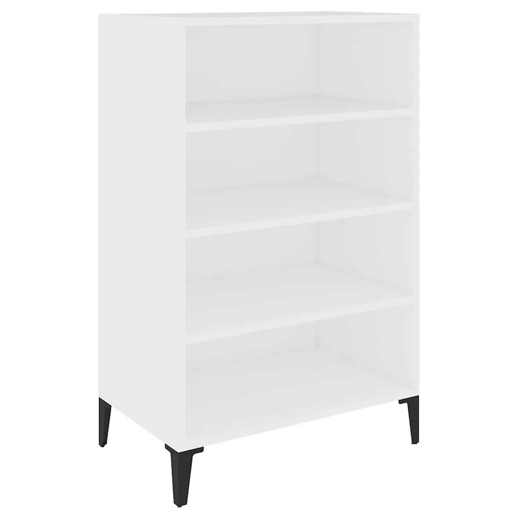 White Sideboard with 4 Ample Shelves