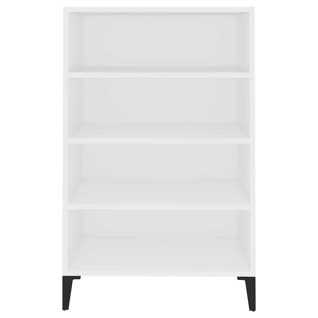 White Sideboard with 4 Ample Shelves