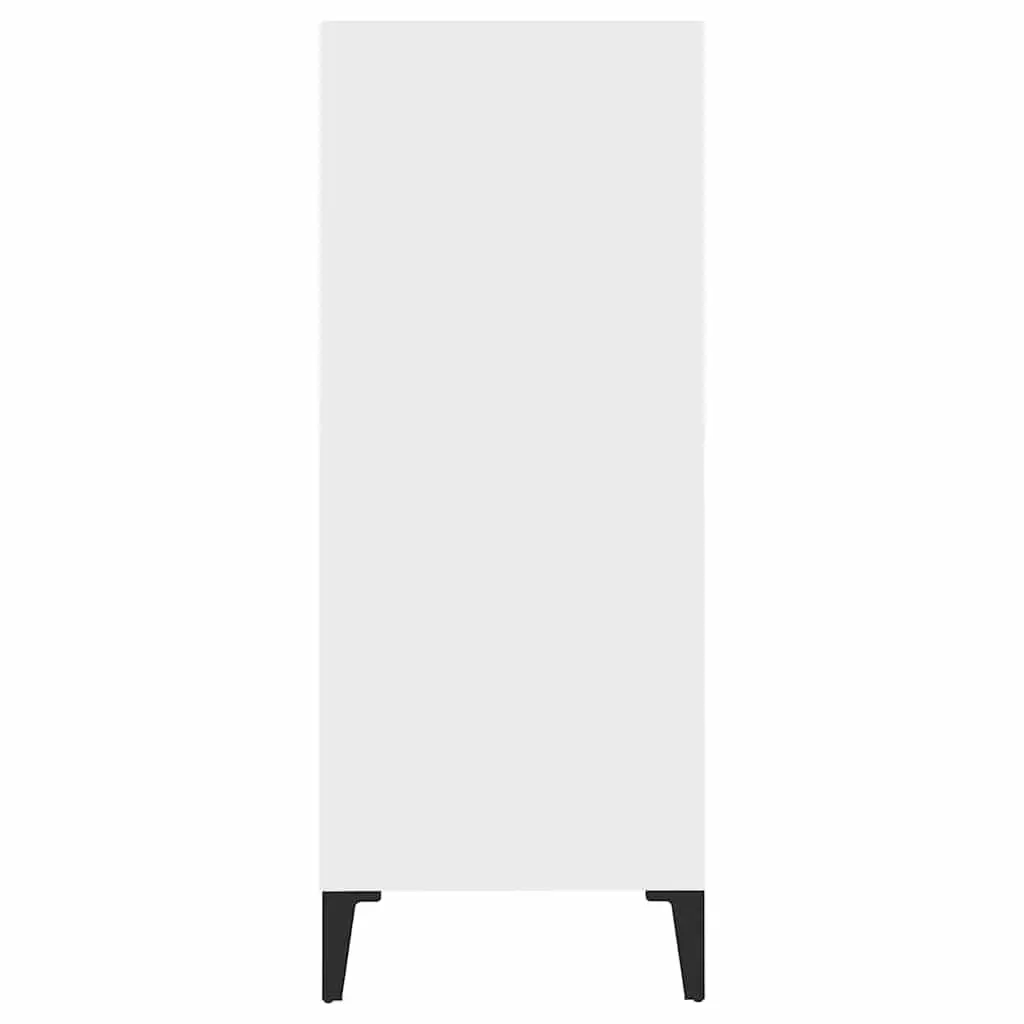 White Sideboard with 4 Ample Shelves