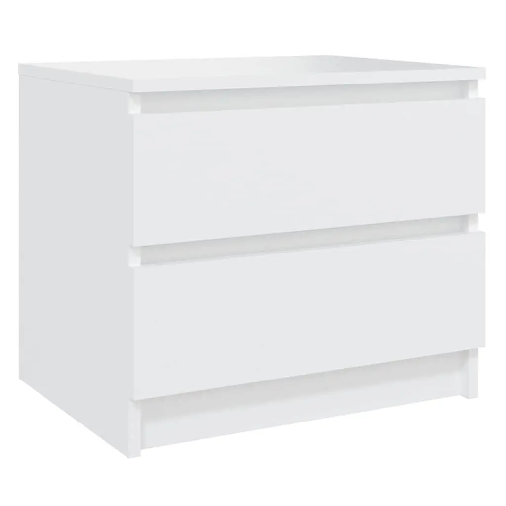 Bedside Tables Nightstand Storage 50x39x43.5 cm White 2 pcs