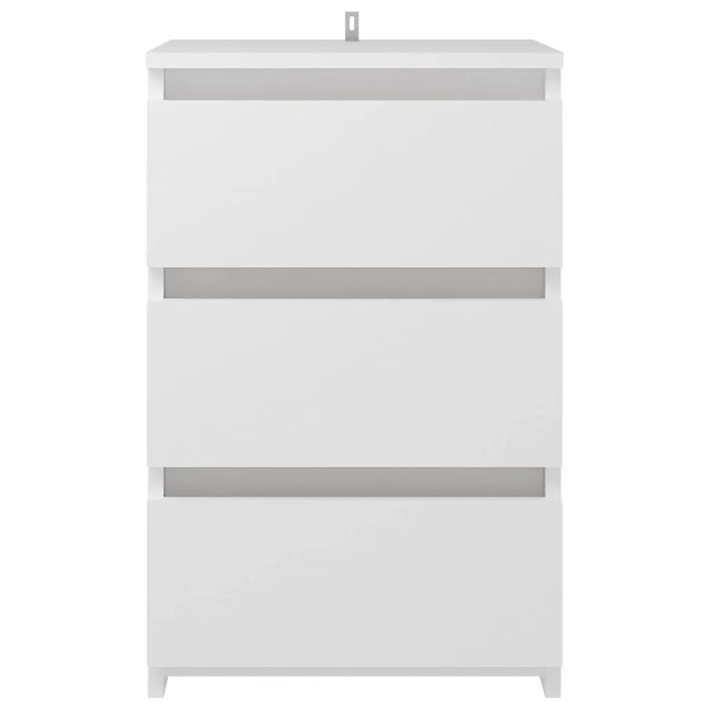 White Bedside Table with Ample Storage
