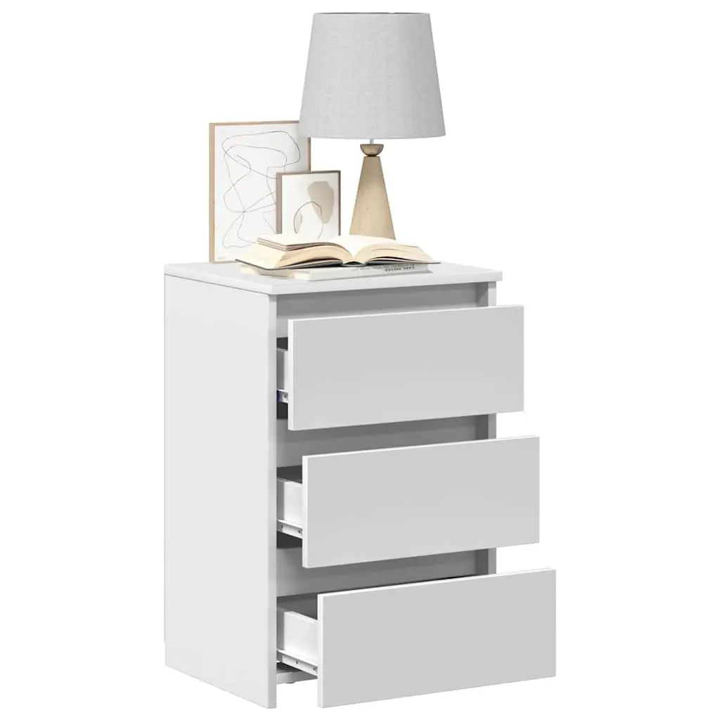 White Nightstand with Ample Storage