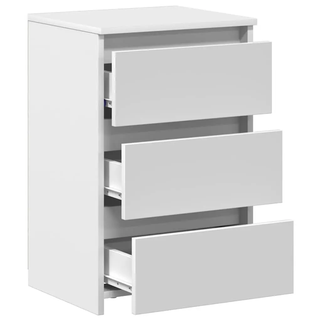 White Nightstand with Ample Storage