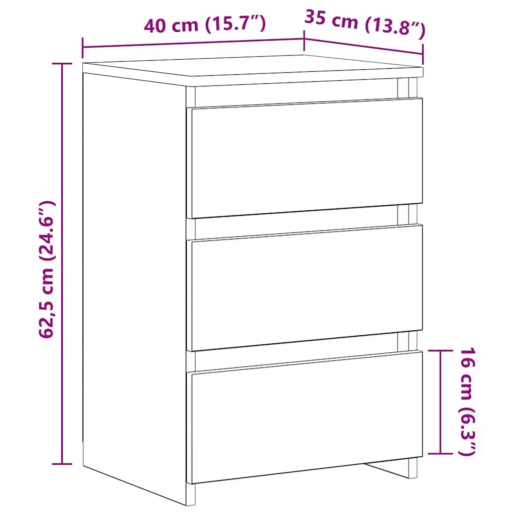 White Nightstand with Ample Storage