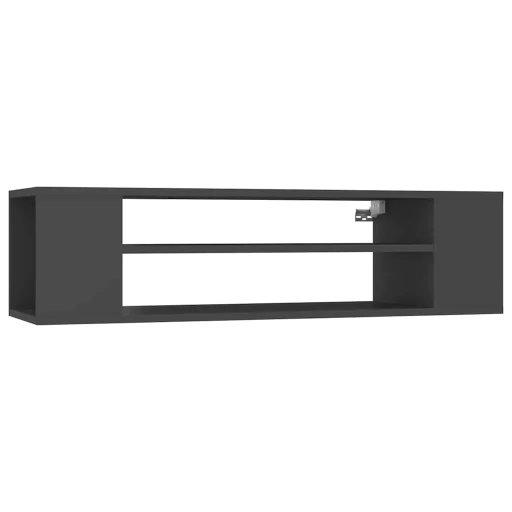 Hanging TV Cabinet Wall-Mounted Storage Unit Grey 100 x 30 x 26.5 cm