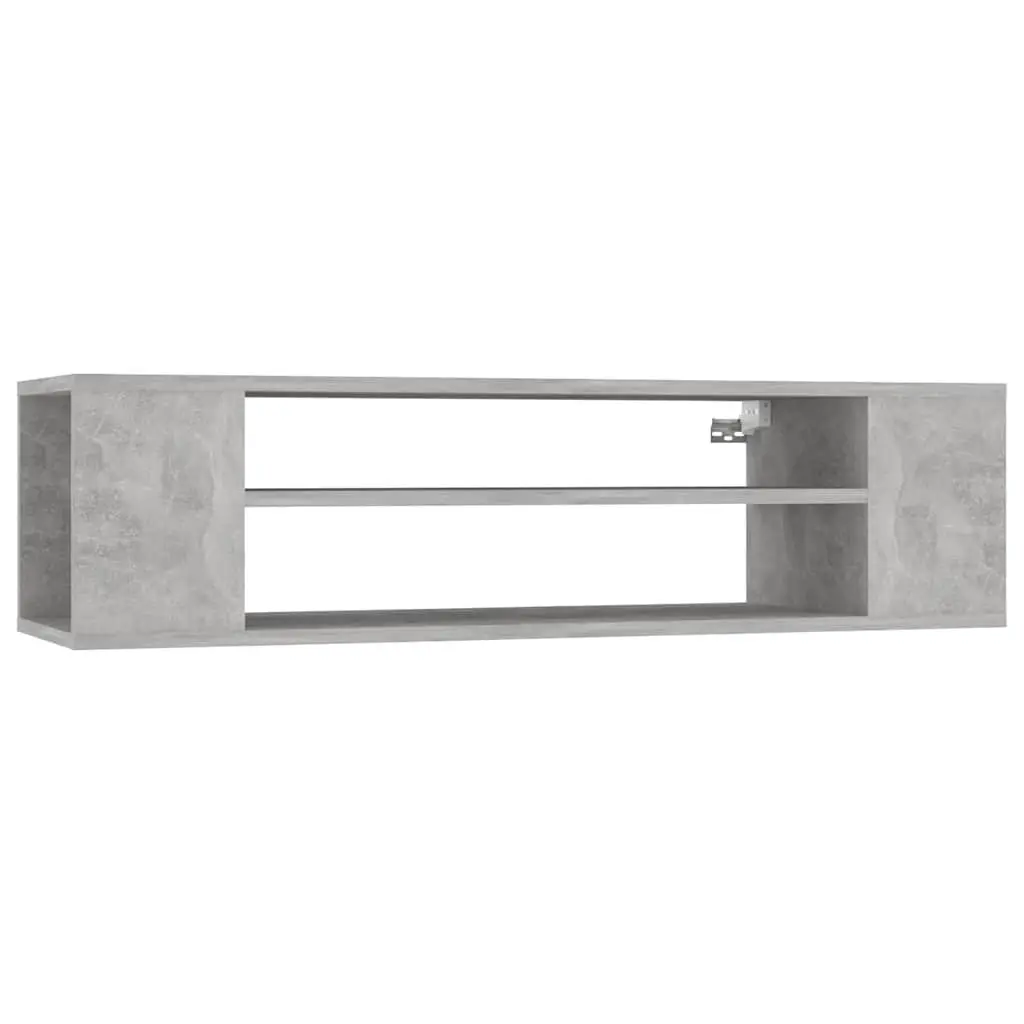 Grey Wall-Mounted TV Cabinet with Storage Solutions