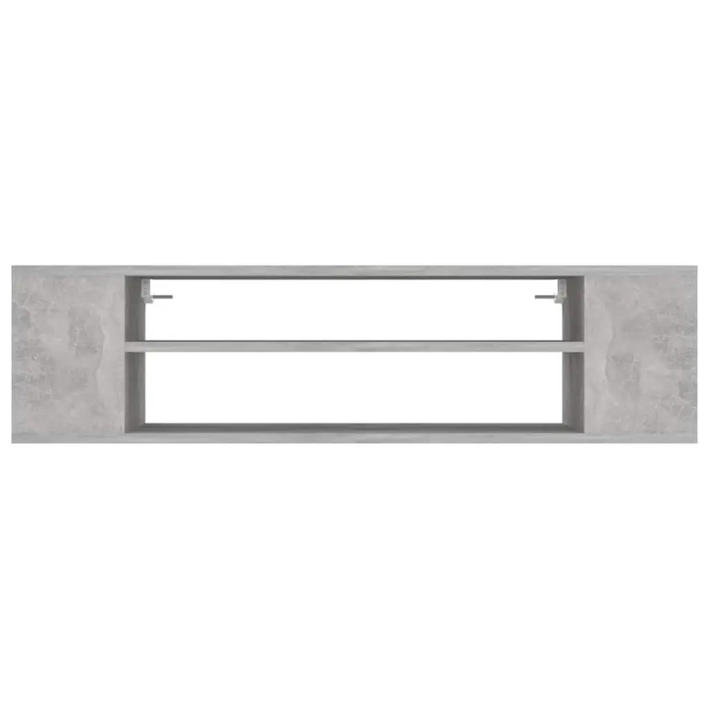 Grey Wall-Mounted TV Cabinet with Storage Solutions