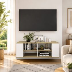 Warm and Functional Wall-Mounted TV Cabinet for Your Home