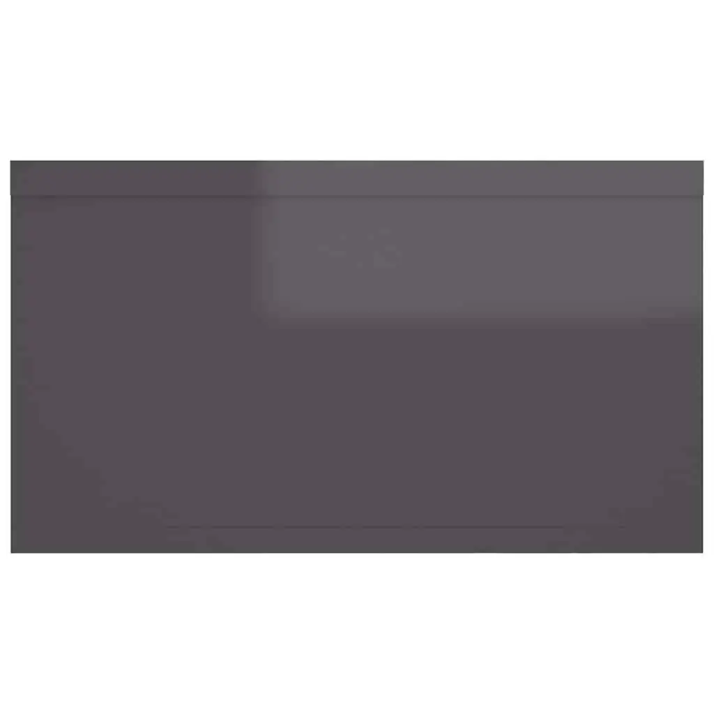 Wall Shelf Grey High Gloss Organiser 102 x 30 x 17 cm 3 Compartments Floating Cabinet Storage