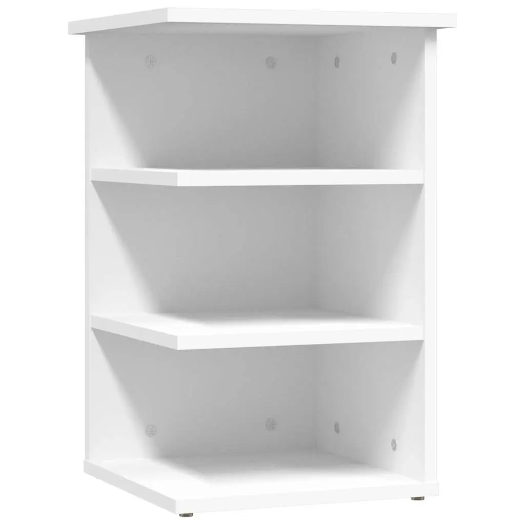 Side Cabinet Storage Buffet 3-Shelf 35x35x55cm White Engineered Wood