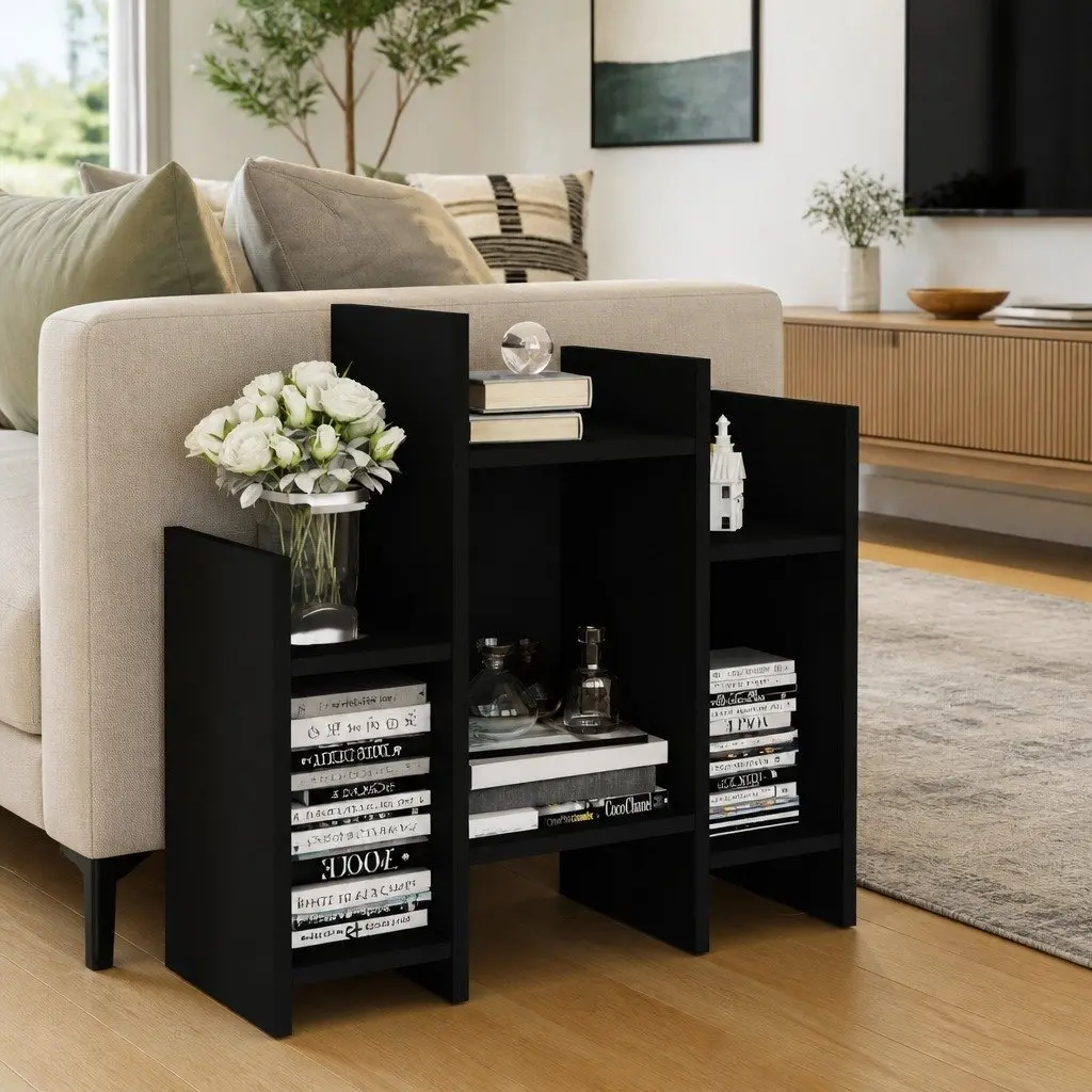 Black Side Cabinet with Ample Storage Capacity