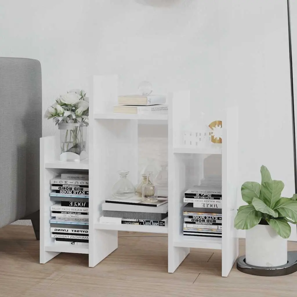 Side Cabinet Storage Unit 60x26x60 cm High Gloss White