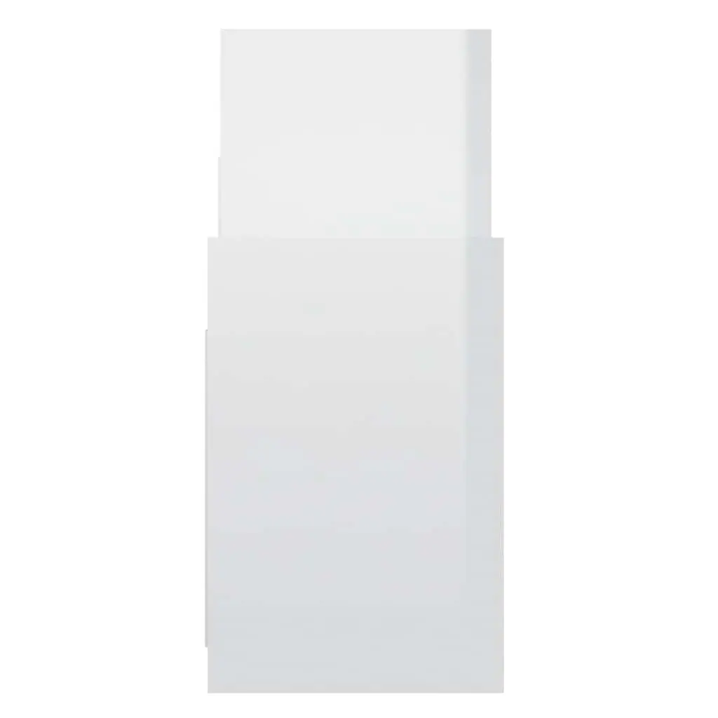 Side Cabinet Storage Unit 60x26x60 cm High Gloss White