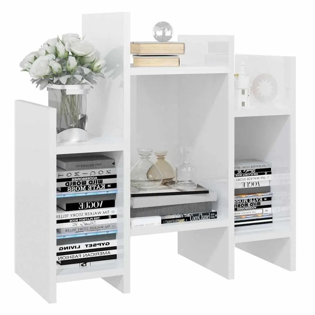 Side Cabinet Storage Unit 60x26x60 cm High Gloss White