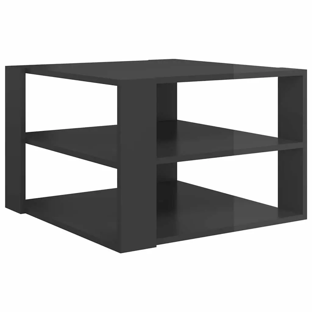 Coffee Table Modern Grey Accent Living Room Furniture Storage Shelf Tabletop