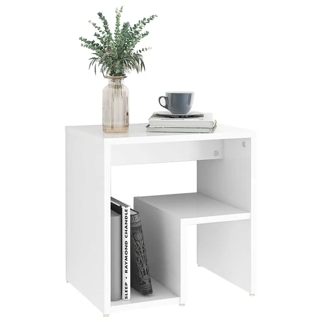 Bedside Table Nightstand Cabinet White 40x30x40 cm Engineered Wood 2 Pack