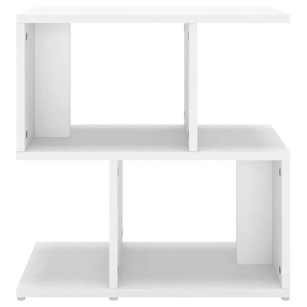 Bedside Cabinet Set 2 pcs Open Compartment Storage Nightstand Table White