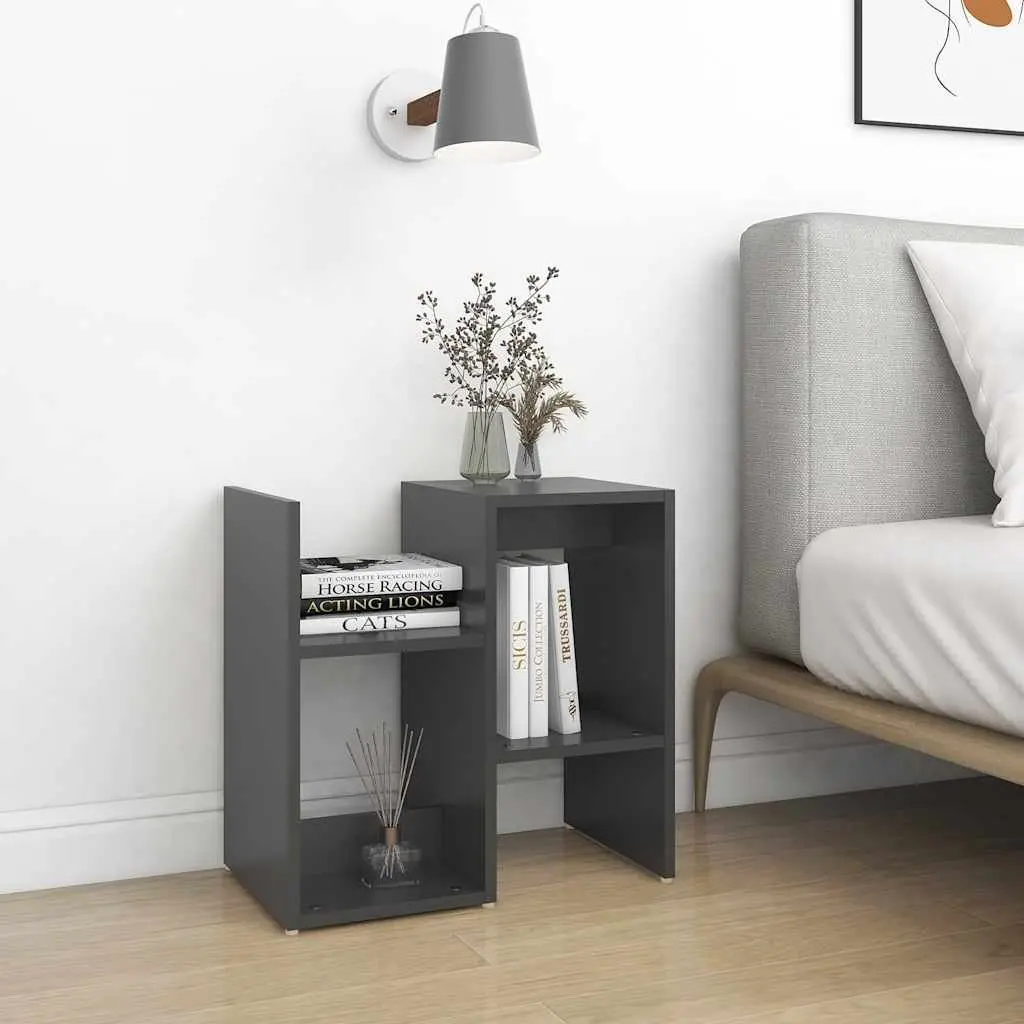 Grey Bedside Cabinet Set with Easy Maintenance