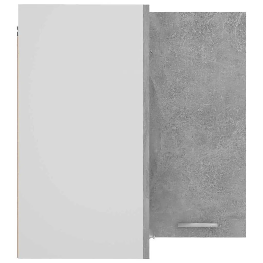 Corner Kitchen Cabinet Grey Wall Mount Storage Unit 57W x 57D x 60H cm