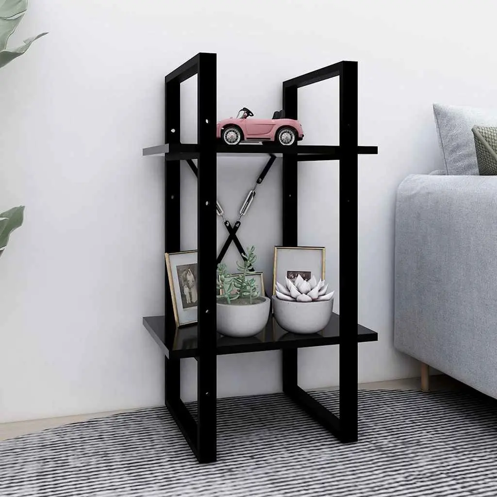 2-Tier Book Cabinet with Industrial Style