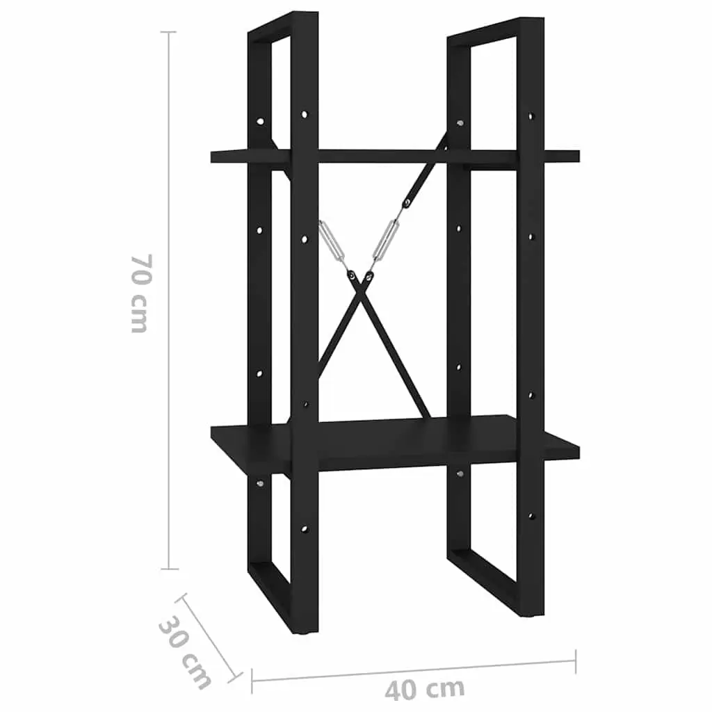 2-Tier Book Cabinet with Industrial Style