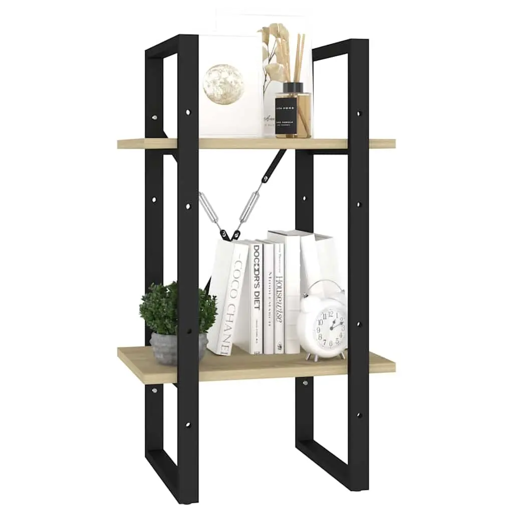 2-Tier Book Cabinet Bookshelf Storage Display 40x30x70cm Brown