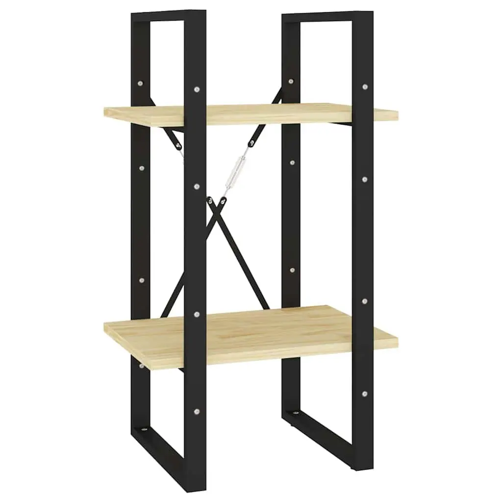 2-Tier Book Cabinet Storage Shelving Unit Brown