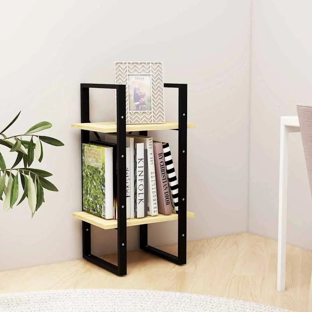 2-Tier Book Cabinet Storage Shelving Unit Brown