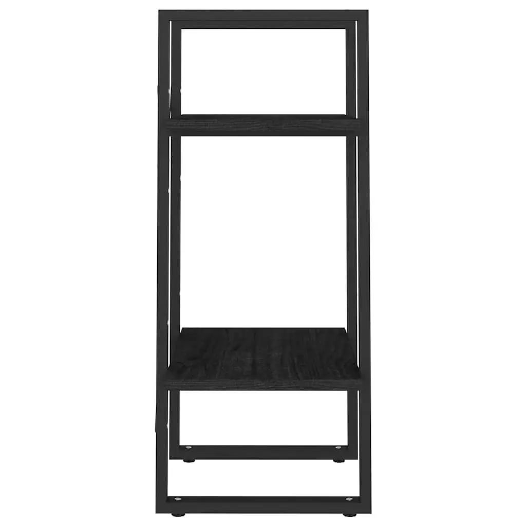 2-Tier Book Cabinet Black Shelving Unit Storage Display Stand Bookcase