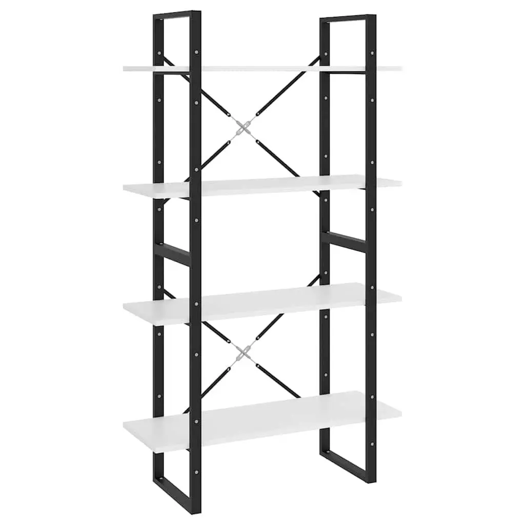 4-Tier Book Cabinet Storage Display Unit 80x30x140cm White