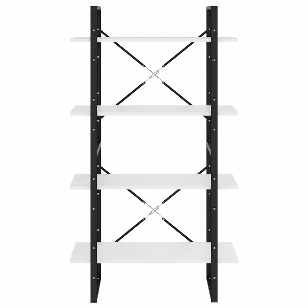 4-Tier Book Cabinet Storage Display Unit 80x30x140cm White