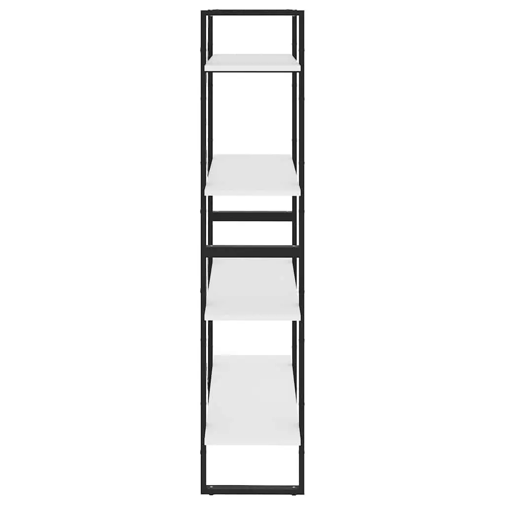 4-Tier Book Cabinet Storage Display Unit 80x30x140cm White