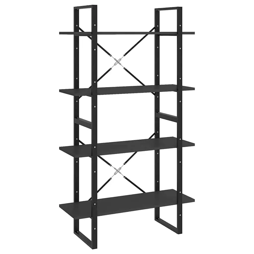 4-Tier Book Cabinet Grey Shelving Storage Unit Display Shelf 80W x 30D x 140H cm