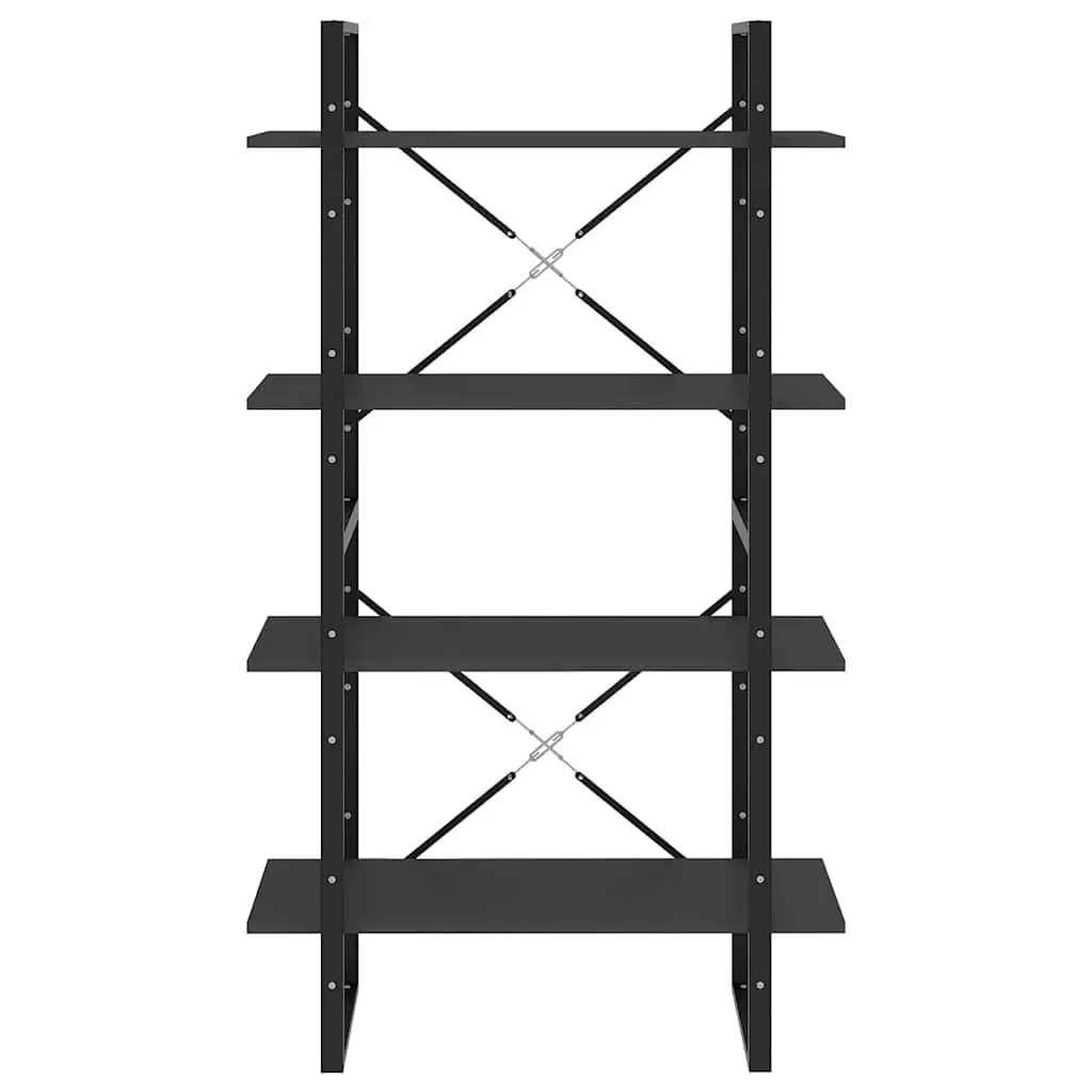 4-Tier Book Cabinet Grey Shelving Storage Unit Display Shelf 80W x 30D x 140H cm