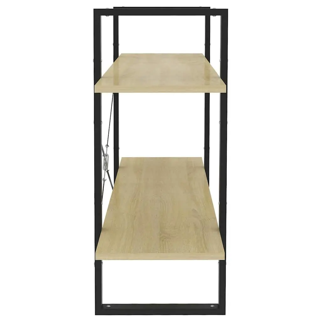 2-Tier Book Cabinet in Sonoma Oak Finish