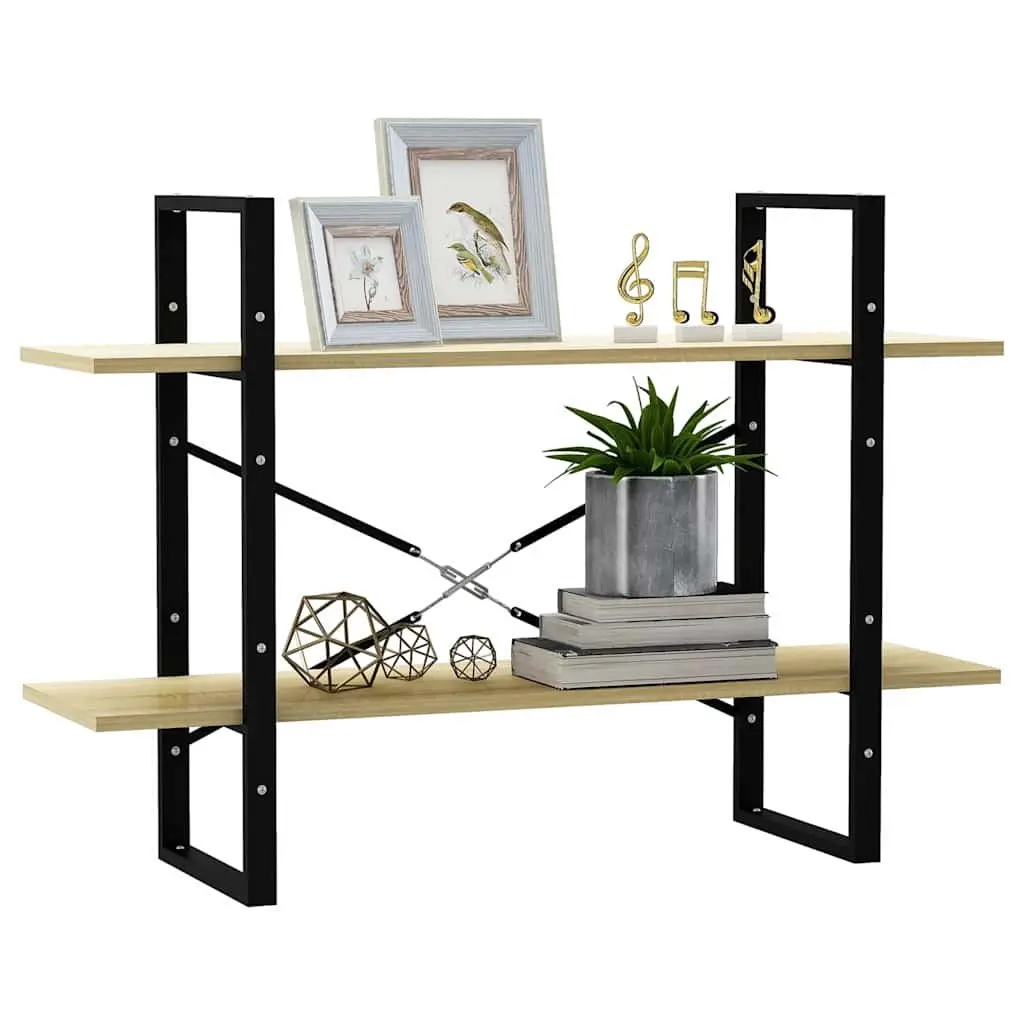 2-Tier Book Cabinet in Sonoma Oak Finish