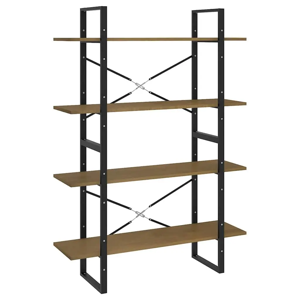 Solid Pine Bookshelf with 4 Shelves