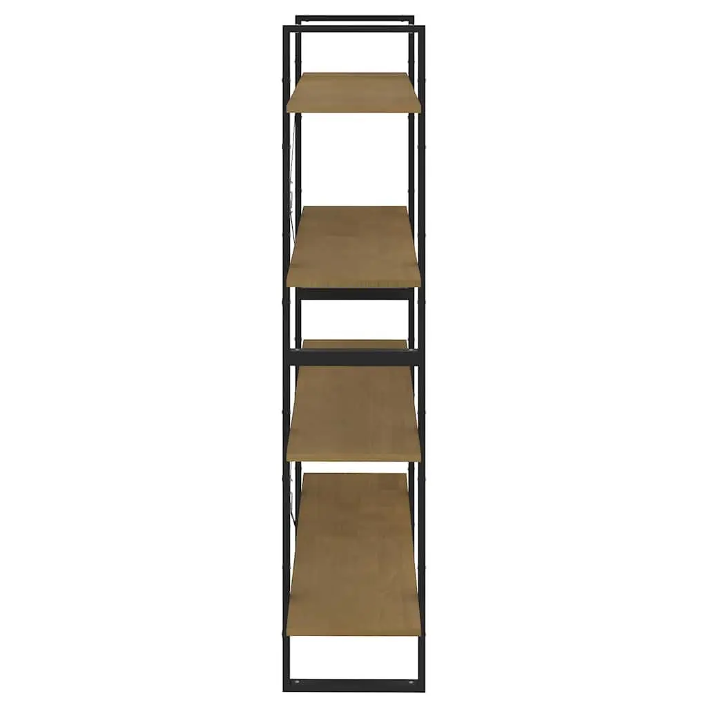 Solid Pine Bookshelf with 4 Shelves