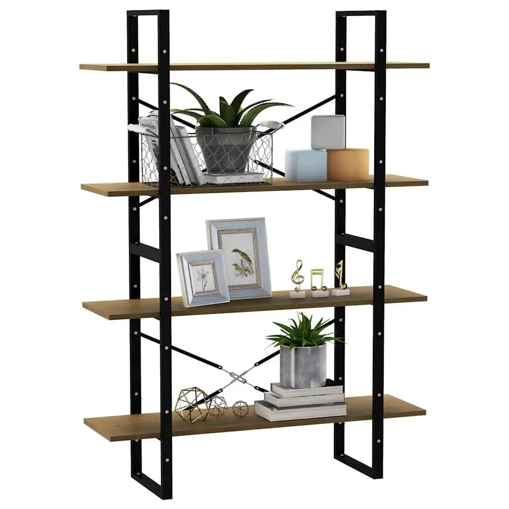 Solid Pine Bookshelf with 4 Shelves