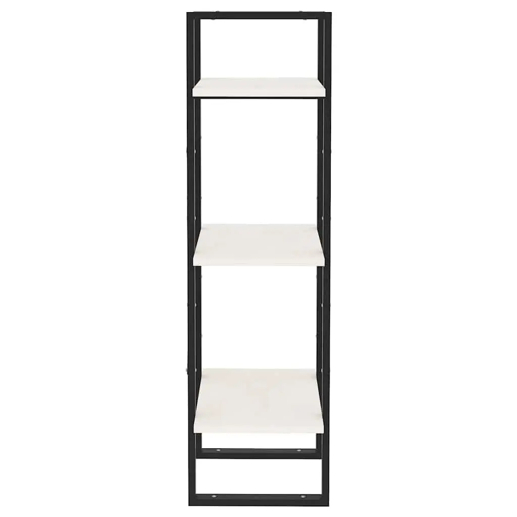 3-Tier Book Cabinet Storage Wooden Shelving Unit White 40 x 30 x 105 cm
