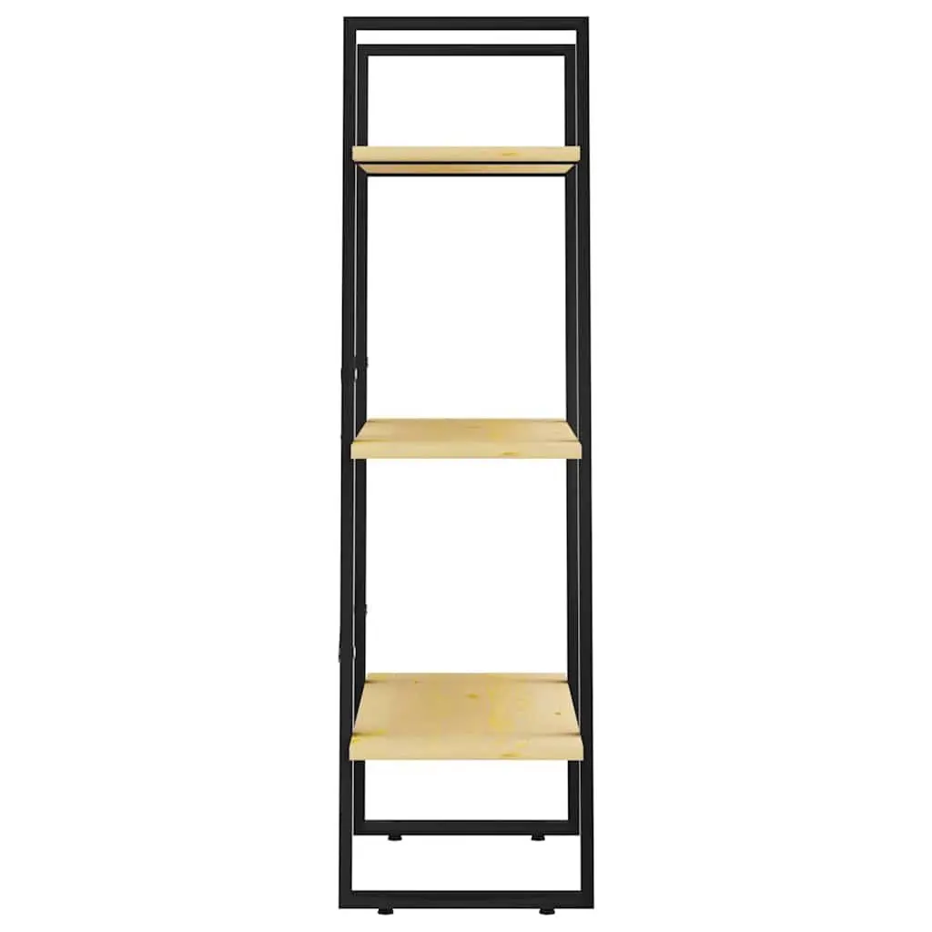 Solid Pine Wood Storage Shelf Bookcase 60x30x105 cm Brown Display Rack