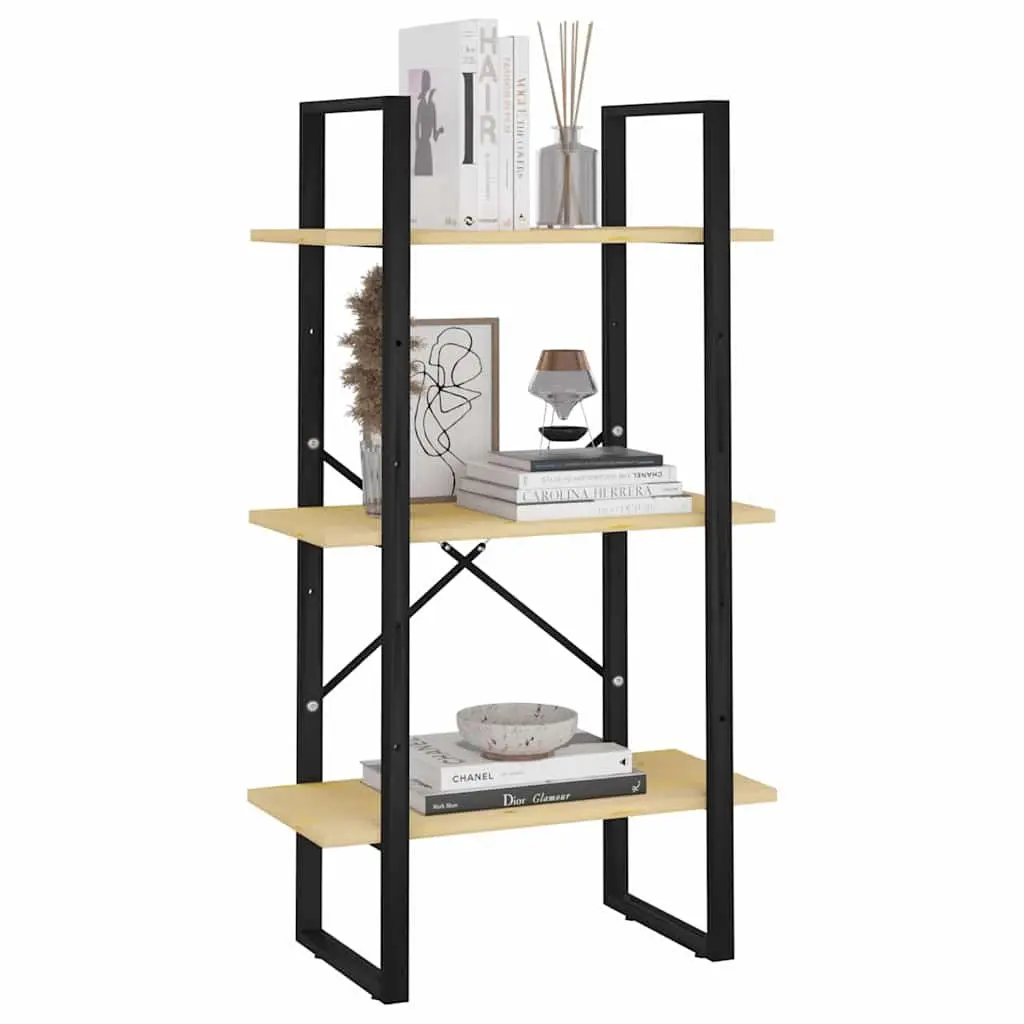Solid Pine Wood Storage Shelf Bookcase 60x30x105 cm Brown Display Rack