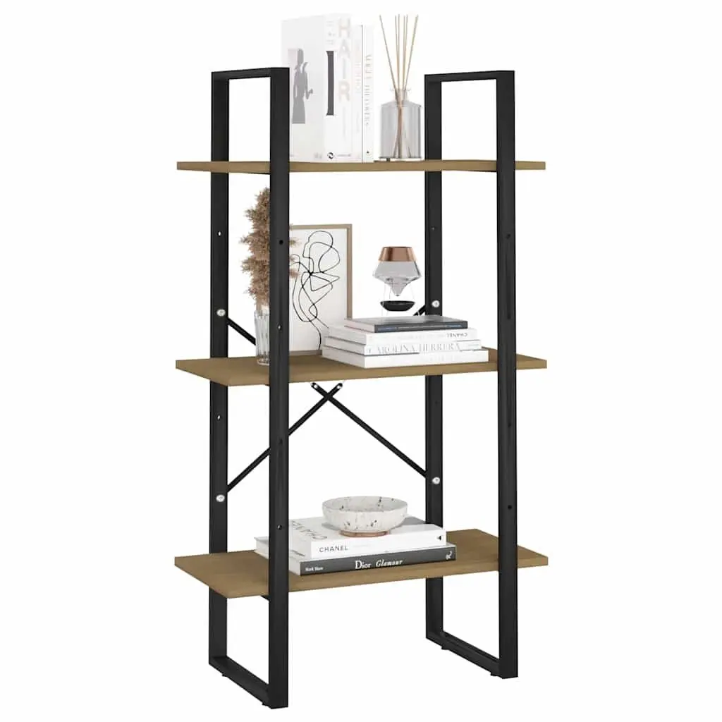 Storage Shelf 60x30x105 cm Solid Pine Wood Bookcase Standing Display Rack
