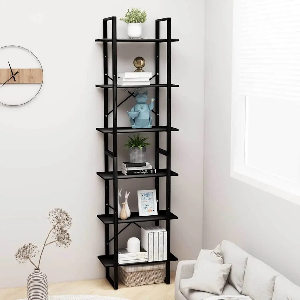 Storage Shelf 60x30x210 cm Bookcase Display Stand Shelving Unit Black