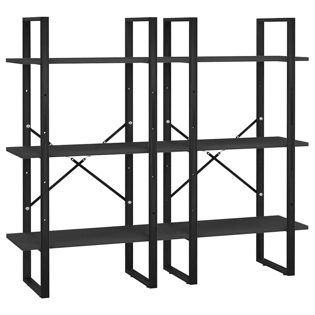Storage Shelf 60x30x210 cm Bookcase Display Stand Shelving Unit Black