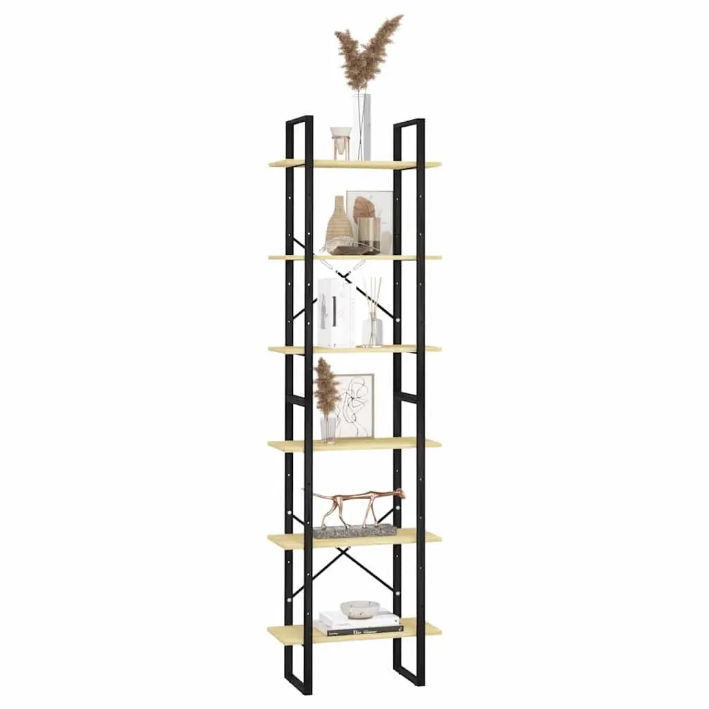 Storage Shelf 60x30x210 cm Wooden Bookcase Display Stand Shelving Unit